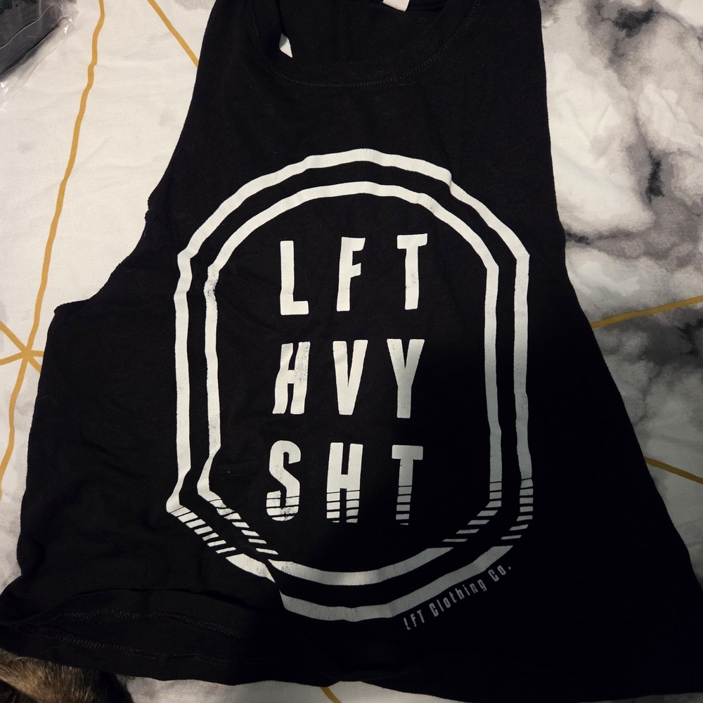 Black LFT HVY SHT Graphic Tank Top